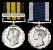 Pair: Chief Engine Room Artificer G. Evans, Royal Navy

East and West Africa 1887-1900, 1 clasp, Benin 1897 (Chf....