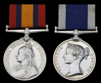 Pair: Engineer Lieutenant J. T. Barrett, Royal Navy

Queen’s South Africa 1899-1902, no clasp (J. T. Barrett,...