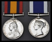 Pair: Chief Engine Room Artificer T. E. Kilpatrick, Royal Navy

Queen’s South Africa 1899-1902, no clasp...