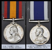 Pair: Engine Room Artificer 1st Class G. M. Tarbet, Royal Navy

Queen’s South Africa 1899-1902, no clasp (G. M....
