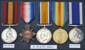 Five: Engine Room Artificer 1st Class R. Platt, Royal Navy

Queen’s South Africa 1899-1902, no clasp (E.R.A.,...