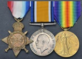 Three: Lieutenant G. W. Finnis, Royal Naval Reserve
1914-15 Star (Lieut., R.N.R.); British War and Victory Medals...