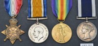 Four: Chief Engine Room Artificer 1st Class J. H. Prout, Royal Navy, who survived the sinking of H.M.S. Majestic,...