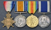 Four: Artificer Engineer S. R. Pinegar, Royal Navy

1914-15 Star (268326 C.E.R.A.1, R.N.); British War and Victory...