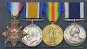Four: Chief Engine Room Artificer 1st Class G. E. Quint, Royal Navy

1914-15 Star (270733 Act. E.R.A.2, R.N.);...