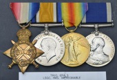 Four: Chief Engine Room Artificer 1st Class B. Brace, Royal Navy
1914-15 Star (M.1987 E.R.A.3, R.N.); British War...