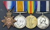 Four: Chief Engine Room Artificer 1st Class A. W. Treadwell, Royal Navy
1914-15 Star (M.714 E.R.A.2, R.N.); British...