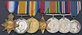 Seven: Engineer Commander L. A. Symes, Royal Navy, who survived the sinking of H.M.S. Audacious, 27 October...