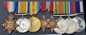Eight: Chief Engine Room Artificer 2nd Class W. Robinson, Royal Navy

1914-15 Star (M.12692 Act. E.R.A.4, R.N.);...