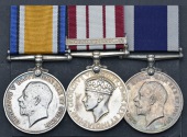 Three: Chief Engine Room Artificer 2nd Class L. E. Miles, Royal Navy

British War Medal 1914-20 (M.22015 B. Art.,...