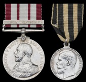 Pair: Chief Engine Room Artificer 1st Class A. Vincent, Royal Navy - awarded the Russian Medal for Zeal for services...