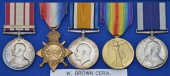 Five: Chief Engine Room Artificer 1st Class W. Brown, Royal Navy

Naval General Service 1915-62, 1 clasp, Persian...