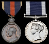 Pair: Chief Engine Room Artificer 1st Class T. C. Bentley, Royal Navy

Coronation 1902, bronze, reverse inscribed,...