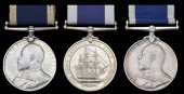 Royal Navy L.S. & G.C. (3), E.VII.R. (172808 O. N. Coplestone, C.E.R.A. 2Cl., H.M.S. Hecla; 268323 T. G. Parsons,...