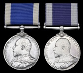 Royal Navy L.S. & G.C. (2), E.VII.R. (268109 George Jones, C.E.R.A. 2Cl., H.M.S. Cambrian; 268308 Alfred McDowall,...