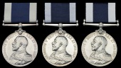 Royal Navy L.S. & G.C. (3) G.V.R., 1st issue (268772 D. D. Drummond, C.E.R.A. 1Cl., H.M.S. Encounter; 268810 W. E....