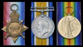 A Great War campaign group of three awarded to Engineer Commander P. C. A. Hillier, Royal Navy, who witnessed...