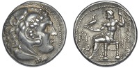 Greek Coinages, Kings of Macedonia, Alexander the Great, posthumous Tetradrachm, Miletos, c. 290-270, head of...