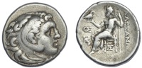 Greek Coinages, Kings of Macedonia, Alexander the Great, posthumous Tetradrachm, Chios, c. 290-275, head of Herakles...