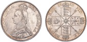 Victoria (1837-1901), Double-Florin, 1888, inverted 1 for i in victoria (ESC 397A; S 3923). Good extremely fine,...