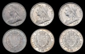 Victoria (1837-1901), Halfcrowns (3), 1893, 1894, 1895 (ESC 726, 728-9; S 3938) [3]. First better than extremely...