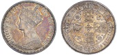 Victoria (1837-1901), Florin, 1853, no stop after date (ESC 808; S 3891). Edge cut at 1 o’clock, otherwise about...