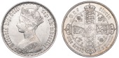 Victoria (1837-1901), Florin, 1856, no stop after date (ESC 813a; S 3891). Weakly struck in centres, otherwise...