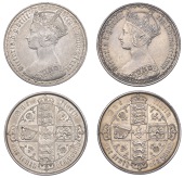 Victoria (1837-1901), Florins (2), 1880, 1881 (ESC 854, 856; S 3900) [2]. Extremely fine or nearly so 	£200-250
