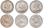 Victoria (1837-1901), Florins (3), 1893, 1894, 1895 (ESC 876, 878-9; S 3939) [3]. First extremely fine or better,...