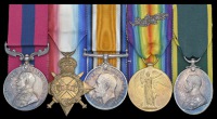 A Great War D.C.M. group of five awarded to Serjeant A. E. Large, 1/5th Battalion Nottinghamshire & Derbyshire...