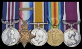 A Great War M.M. group of five awarded to Warrant Officer Class 2 W. Hunt, 9th (Service) Battalion Nottinghamshire &...