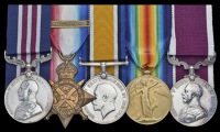 A Great War M.M. group of five awarded to Warrant Officer Class 2 W. Hunt, 9th (Service) Battalion Nottinghamshire &...