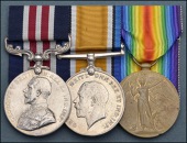 A Great War ‘Italian Front’ M.M. group of three awarded to Serjeant A. Varney, 11th (Service) Battalion...