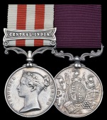 Pair: Sergeant G. Bloor, 95th Regiment

Indian Mutiny 1857-59, 1 clasp, Central India (Geo. Bloor, 95th Regt.);...
