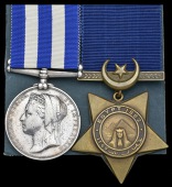 Pair: Lance-Sergeant W. F. Grant, 2nd Battalion Derbyshire Regiment

Egypt and Sudan 1882-89, dated reverse, no...