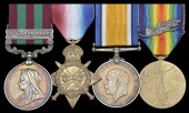Four: Serjeant T. Branston, Nottinghamshire & Derbyshire Regiment

India General Service 1895-1902, 1 clasp,...
