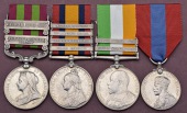 Four: Private H. Torkington, Nottinghamshire & Derbyshire Regiment

India General Service 1895-1902, 2 clasps,...