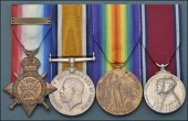 Four: Captain R. R. Shawcross, Nottinghamshire & Derbyshire Regiment

1914 Star, with loose copy clasp (Lieut.,...