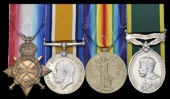 Four: Serjeant R. Fields, Nottinghamshire Yeomanry, late Nottinghamshire & Derbyshire Regiment

1914-15 Star (2931...