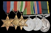 Six: Corporal A. H. Bickmore, Derbyshire Yeomanry

1939-45 Star; Africa Star; Italy Star; Defence and War Medals,...