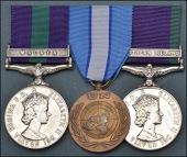 Three: Corporal M. R. Collinson, Worcestershire & Sherwood Foresters Regiment

General Service 1918-62, 1 clasp,...