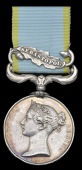 Crimea 1854-56, 1 clasp, Sebastopol (J. McCord, 95th Regt.) officially impressed naming, claw refitted, edge...
