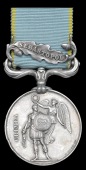 Crimea 1854-56, 1 clasp, Sebastopol (F. Page, 95th Regt.) officially impressed naming, some edge bruising, good very...
