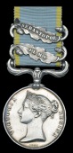 Crimea 1854-56, 2 clasps, Alma, Sebastopol (J. Cooknell, 95th Regt.) officially impressed naming, minor edge...