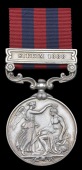India General Service 1854-95, 1 clasp, Sikkim 1888 (1057 Pte. N. Inett, 2nd Bn. Derby. R.) edge bruising, good very...