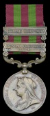 India General Service 1895-1902, 2 clasps, Punjab Frontier 1897-98, Tirah 1897-98, bronze issue (Bhisty Ludha, 2d...