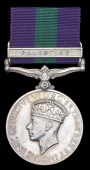 General Service 1918-62, 1 clasp, Palestine (4966373 A/W.O. Cl.3 R. Blohm, Foresters) good very fine	 £60-80