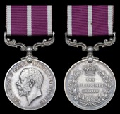 Army Meritorious Service Medal, G.V.R., 3rd issue (Sjt. J. Bruce, Foresters) minor edge bruise, nearly extremely...