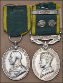Pair: Serjeant G. Heath, 8th Battalion Sherwood Foresters

Territorial Efficiency Medal, G.V.R. (4965003 Sjt.,...