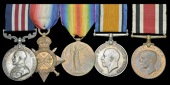 A Great War M.M. group of five awarded to Serjeant R. C. W. Willmer, 16th Battalion Royal Sussex Regiment, late...